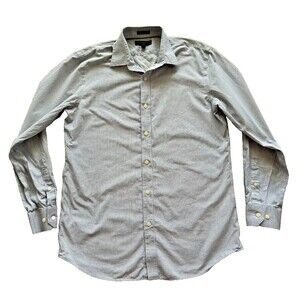 Banana Republic Mens Button Down Shirt Blue Medium Non Iron Standard Fit